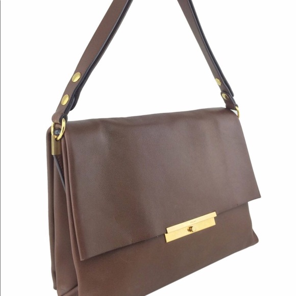 Celine Calf Skin Leather Blade Flap Shoulder Bag - Picture 7 of 8